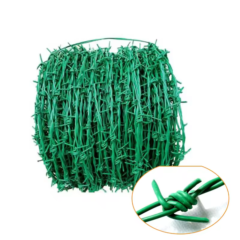 PVC Coated Barbed Wire Fence